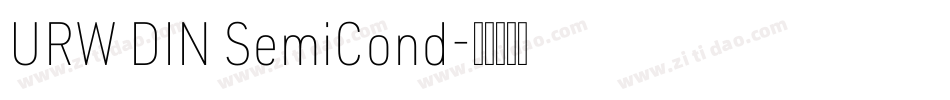 URW DIN SemiCond字体转换